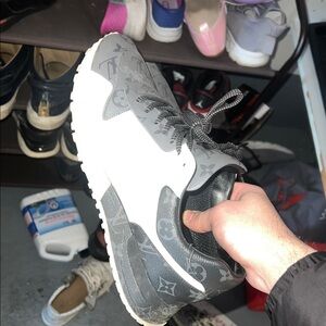 Louis Vuitton Monogram Gray and White Sneakers